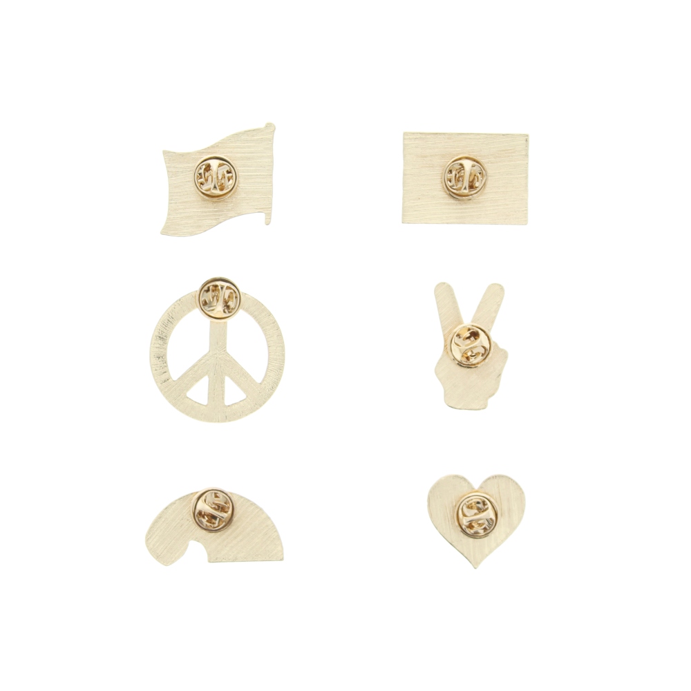 Zac's Alter Ego - Set of 6 Heavy Metal Lesbian Equality Pin - Multicolours